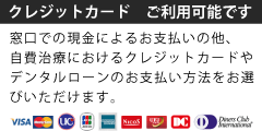 クレジットカードのご利用が可能です。